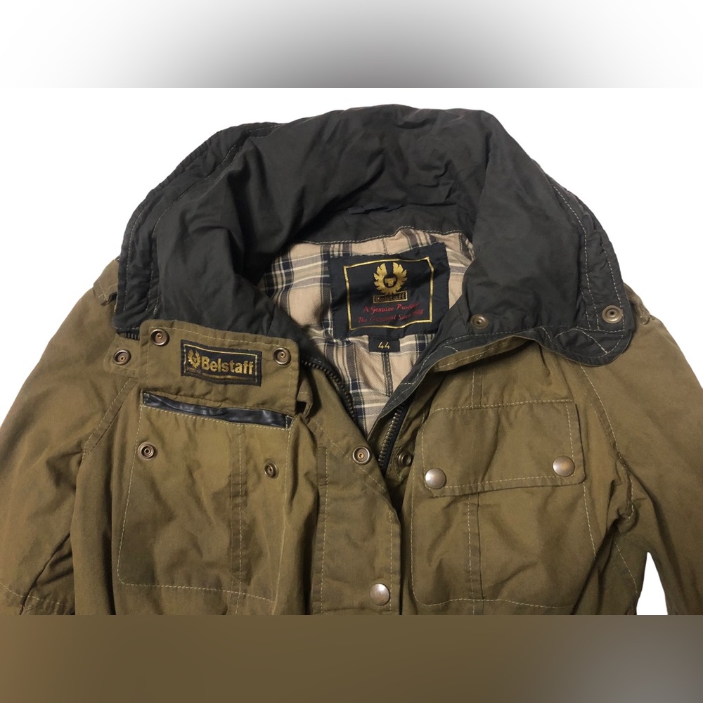 BELSTAFF SANDOWN LADIES JACKET Military Green Size 44 Italian Sz Medium NWOT - Picture 13 of 16